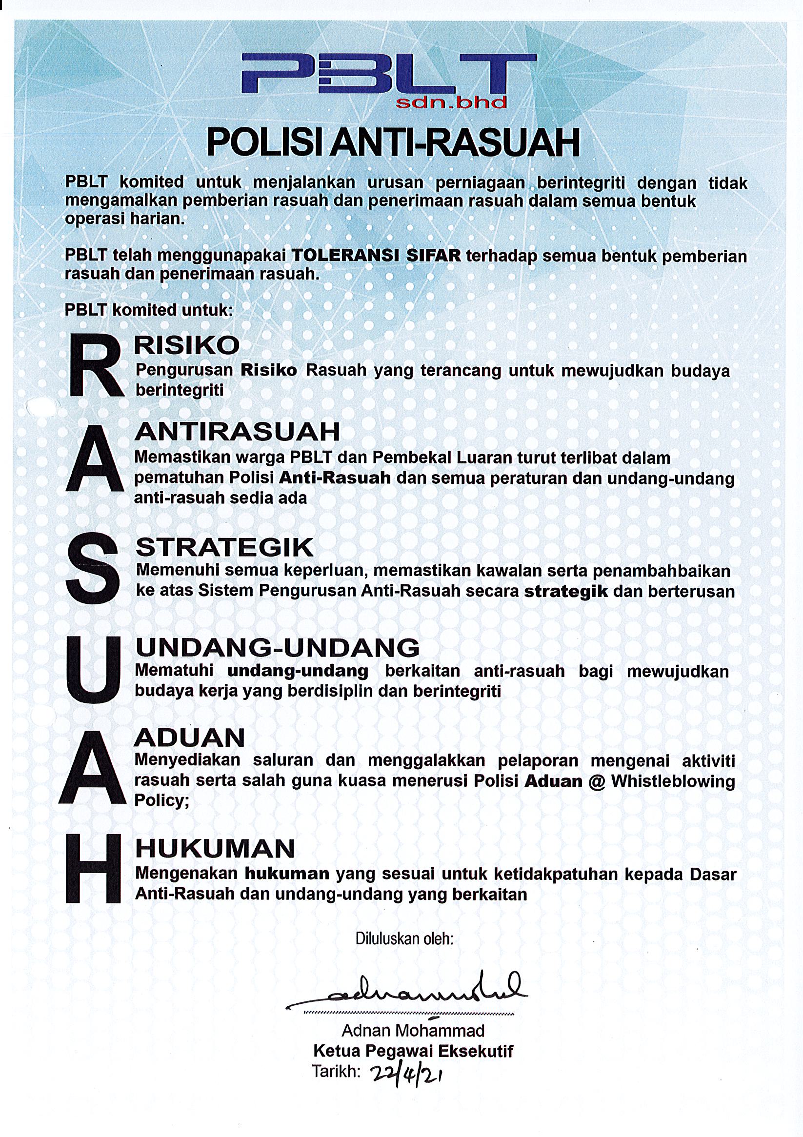 Polisi Anti Rasuah Pblt